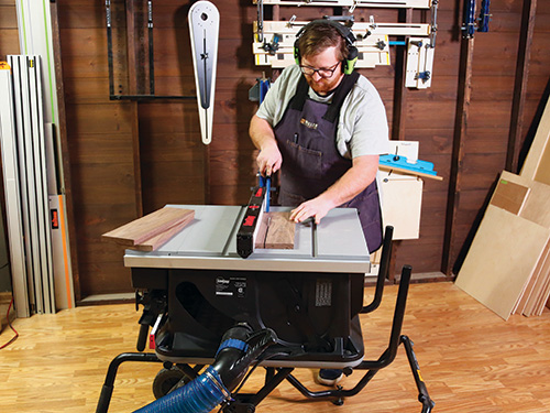 Cutting strips of walnut