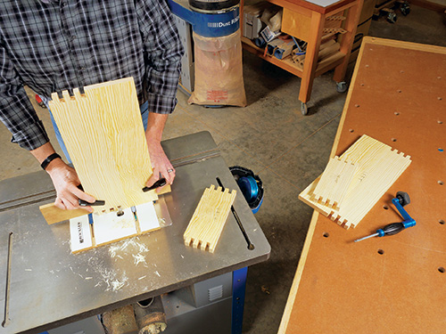 Cutting joinery for Glue Caddy case