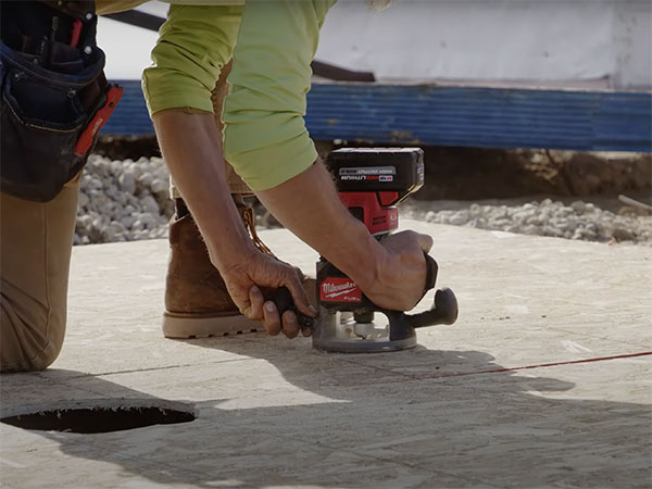 Cutting fiberboard sheet with router