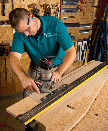 Routing groove for installing back panel of desk