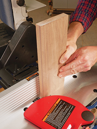 Cutting board endgrain on jointer