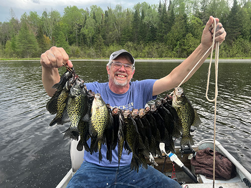 Rob Johnstone displaying caught fish