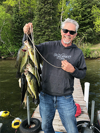 Rob Johnstone with the fish that he caught on vacation