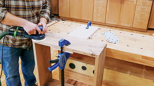 Sanding down joints after assembly