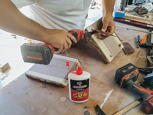 Cutting dowels to length during assembly