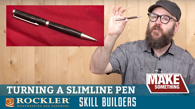 How to turn a slimline pen